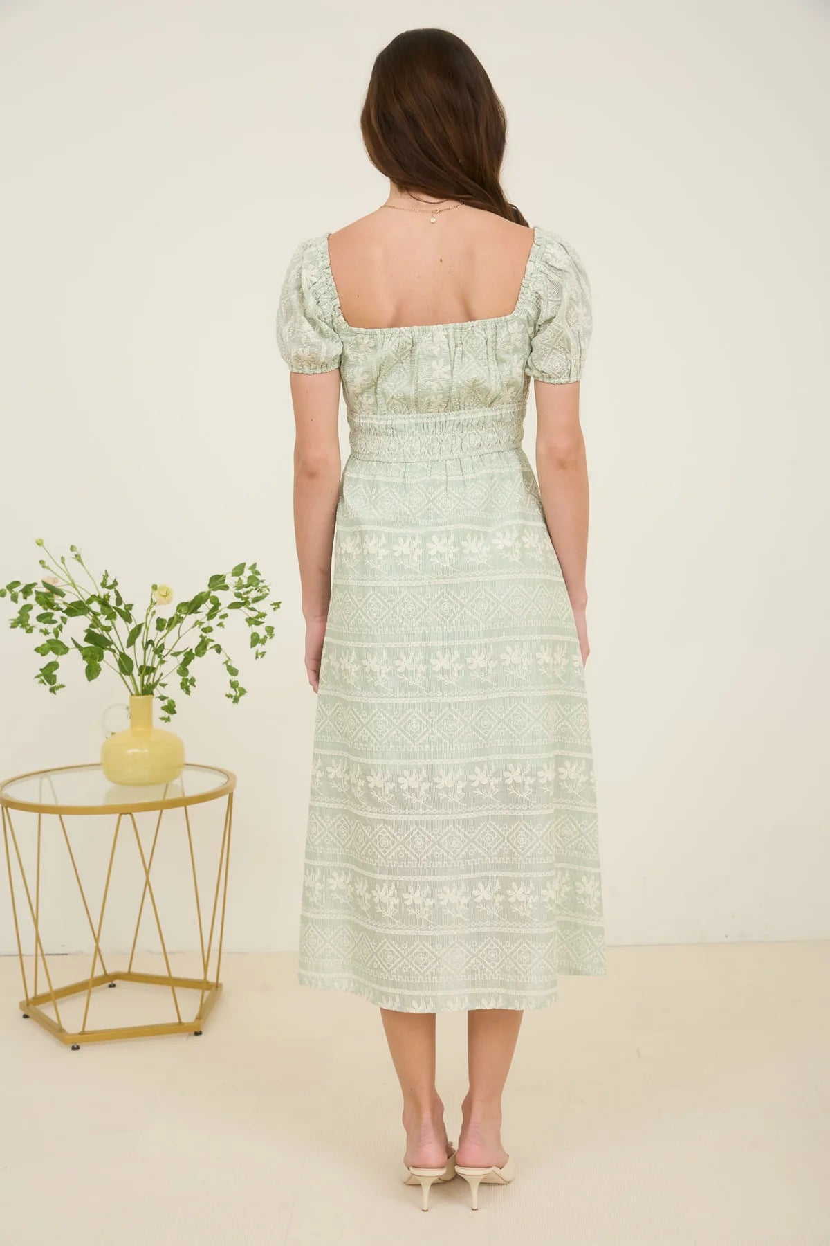 Elodie Stripe Floral Dress