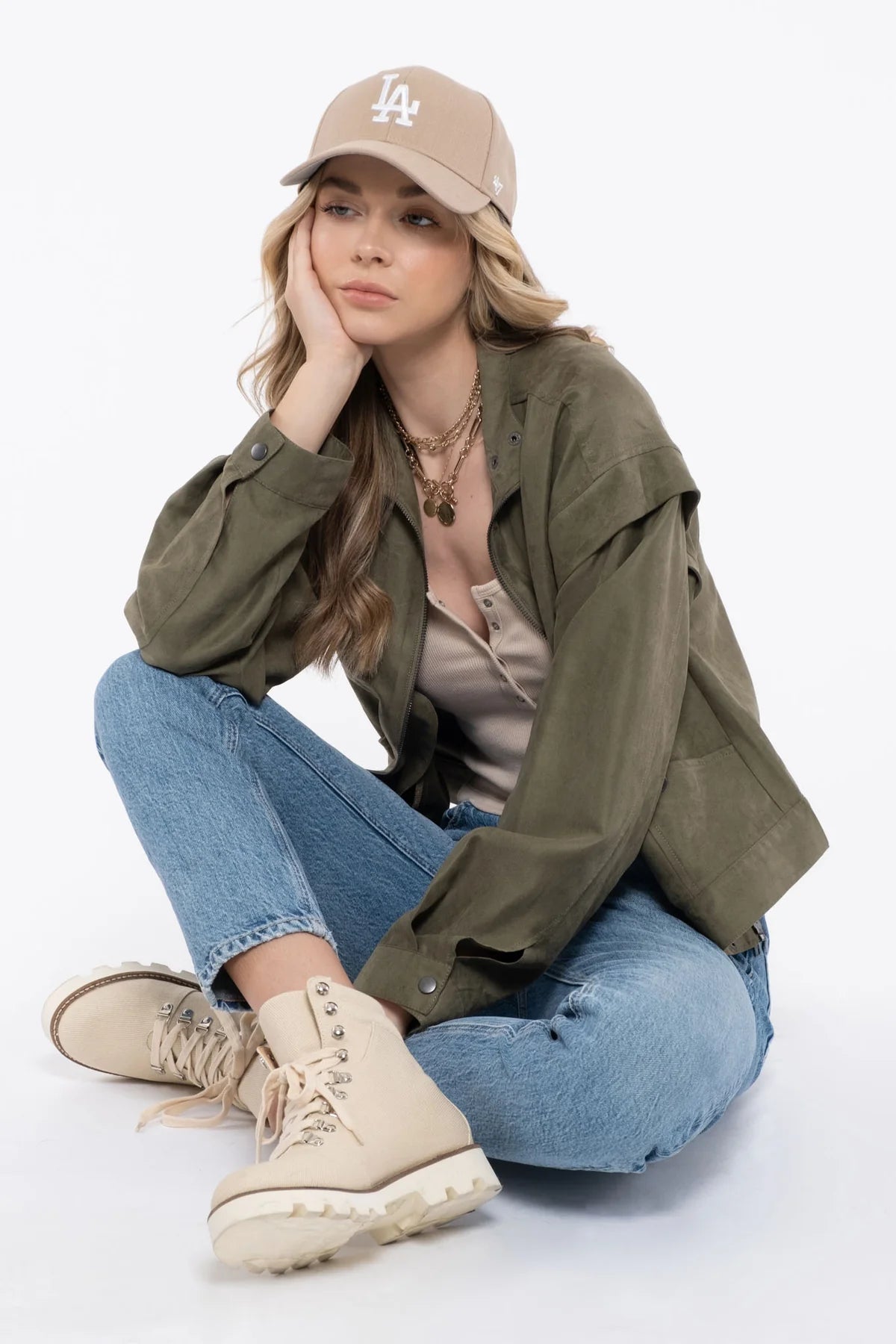 Moto Jacket - Olive