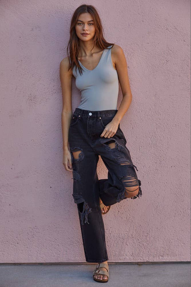 Talk Later Tank - Black