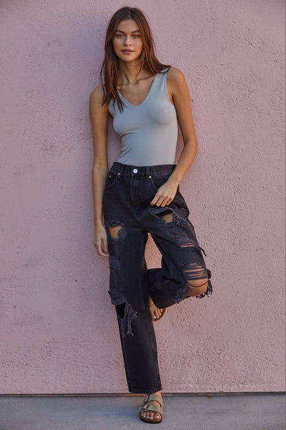 Talk Later Tank - Black