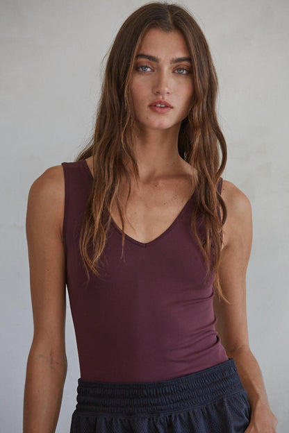 Talk Later Tank - Cassis