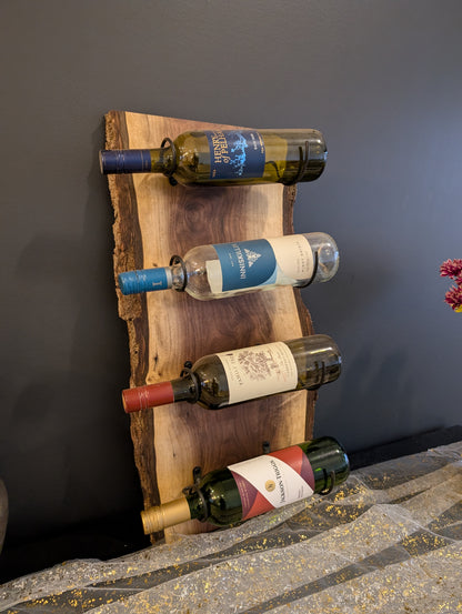 Live Edge Black Walnut Wine Rack