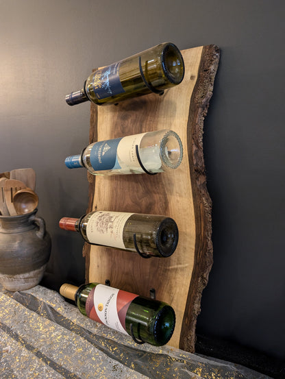 Live Edge Black Walnut Wine Rack