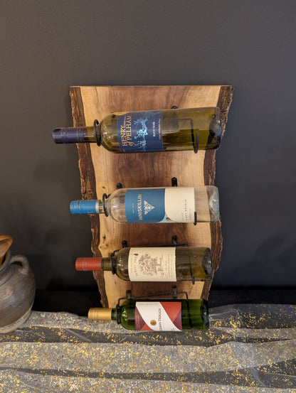 Live Edge Black Walnut Wine Rack