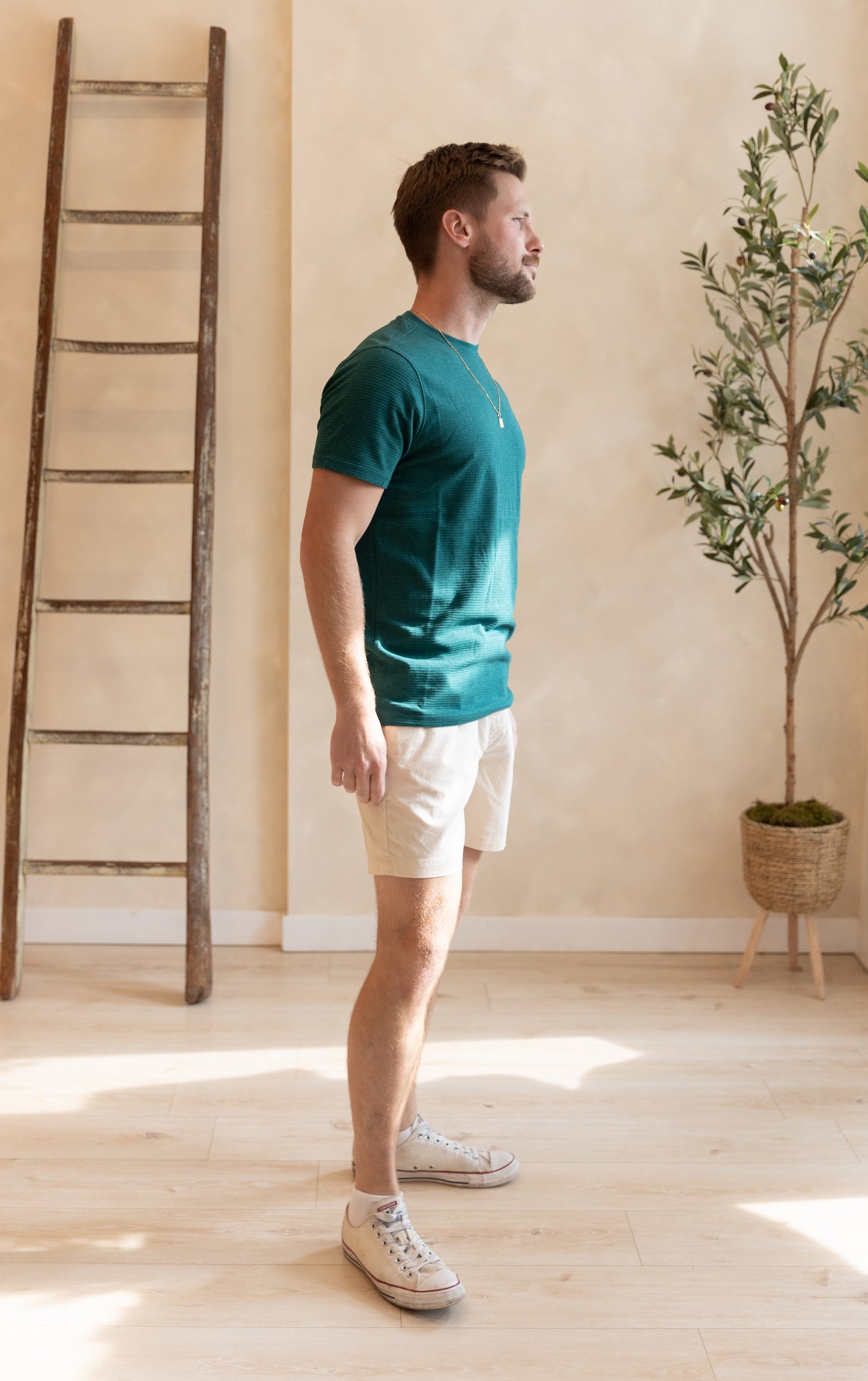 Ribbed Tee Hunter Green